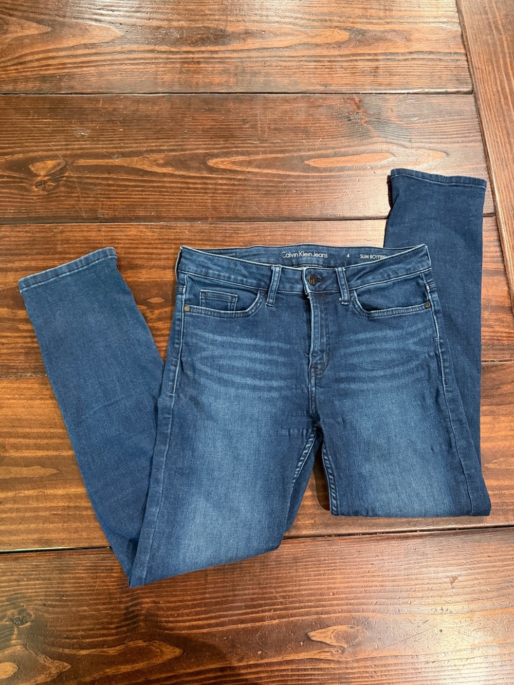 Calvin Klein Jeans Slim Boyfriend Navy Blue Denim
